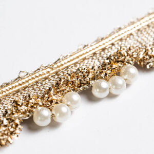 Pearl Fringe Gold Trim