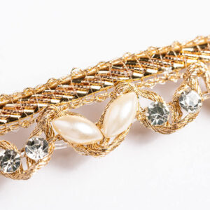 Pearl zircon rose gold trim