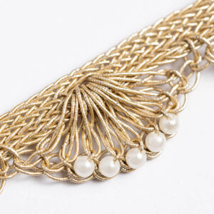 Pearl gold pankh trim