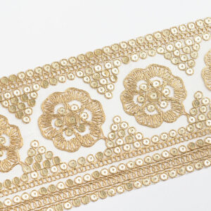 gold zari work border