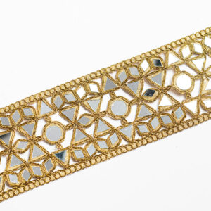 Hand embroidered mirror border