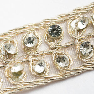 Zircon gold thread ribbon water gold